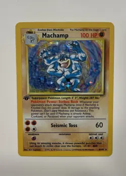 Pokemon TCG Machamp Base Set 8/102 Holo Unlimited Holo Rare - Image 1