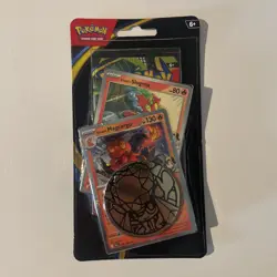 Pokemon TCG Phantasmal Flames Premium Checklane Blister Ethan's Magcargo & Coin - Image 1