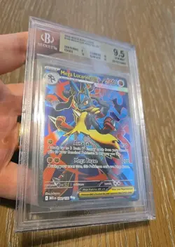 2025 Pokemon TCG Mega Lucario EX Holo #160/132 Ultra Rare BGS Gem Mint - Image 4