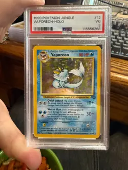 1999 POKEMON JUNGLE #12 VAPOREON-HOLO PSA 3 - Image 1