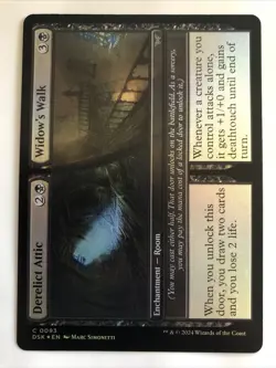 MTG Duskmourn: House of Horror Derelict Attic / Widow's Walk Foil 0093 NM - Image 2