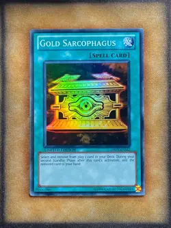 Yugioh Gold Sarcophagus DREV-ENSE2 Super Rare Limited Edition LP - Image 1