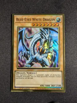 Yugioh - Blue-Eyes White Dragon MGED-EN001 1st Edition Premium Gold Rare NM - Image 1
