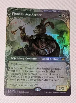 MTG *FOIL SHOWCASE* Bloomburrow Rare FINNEAS ACE ARCHER NM - Image 1