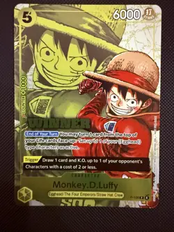 Monkey D Luffy P-106 Winner Foil Promo One Piece Card 2026 - UK Seller - Image 1