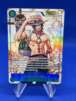 One Piece Carrying On His Will Portgas D Ace OP13-119 Alternate Alt Art SEC LP - Image 1