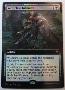 MTG - Wishclaw Talisman - RARE, MINT, FOIL, Borderless, Artifact - ELD 0357 - Image 1