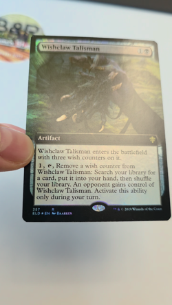 MTG - Wishclaw Talisman - RARE, MINT, FOIL, Borderless, Artifact - ELD 0357 - Image 2