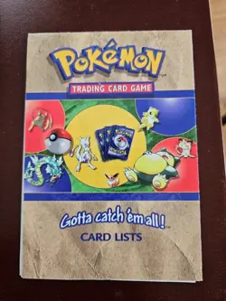 Pokemon Card Lists Booklet For TCG Wizards WoTC Vintage Base Set/Jungle/Fossil - Image 1