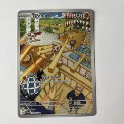 Pokemon TCG Timburr 183/167 Twilight Masquerade IR NM - Image 1