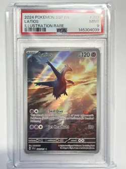 Pokemon Latios 203/191 PSA 9 Surging Sparks Illustration Rare Holo - Image 1