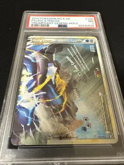 Palkia & Dialga LEGEND 102/102 PSA 7 Triumphant Holo HGSS Pokemon - Image 3
