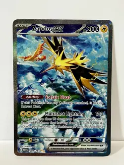 Pokemon TCG Zapdos ex 202/165 151 Special Illustration Rare Holo Full Art - Image 1