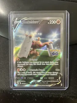 Conkeldurr V (Alternate Full Art) 074/078 Pokemon GO Holo NM AN - Image 1