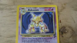 2000 Pokemon Alakazam Holo 1/130 Base Set 2 WOTC Vintage - Image 2