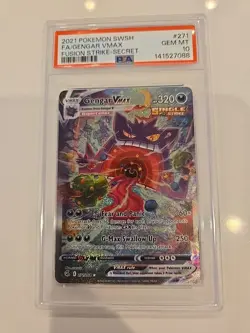 Pokemon TCG Gengar VMAX Alternate Art Fusion Strike Mint Condition - Image 1