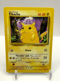Pokemon TCG Pikachu Yellow Cheeks Base Set #58/102 WotC VINTAGE 1999 - Image 1