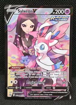 Sylveon V TG14/TG30 Swsh09 Brilliant Stars Trainer Gallery Full Art 2022 Pokemon - Image 1