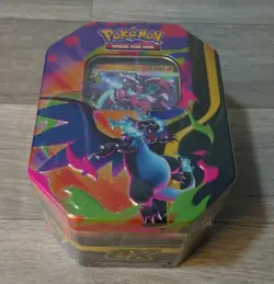 Pokemon TCG Mega Charizard Tin Mega Charizard X ex New Sealed - Image 1