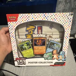 Pokemon Scarlet & Violet 151 Poster Collection Promo Box Bulbasaur Charmander - Image 1