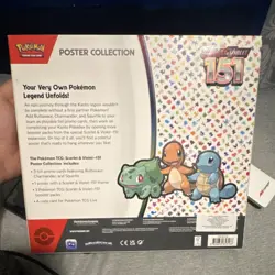 Pokemon Scarlet & Violet 151 Poster Collection Promo Box Bulbasaur Charmander - Image 2