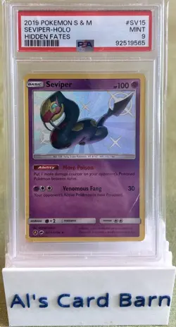 2019 Pokemon Sun & Moon Hidden Fates Seviper Holo #SV15 PSA 9 Mint Pls Read - Image 1