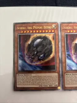 Yugioh! NM Nibiru, the Primal Being RA01 EN015 Quarter Century Secret Rare x2 - Image 2