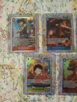 One Piece TCG Monkey D. Luffy SR Card Lot ×5 (OP 02, 07, 12, 14, PRB 02) English - Image 2