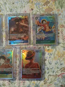 One Piece TCG Monkey D. Luffy SR Card Lot ×5 (OP 02, 07, 12, 14, PRB 02) English - Image 3