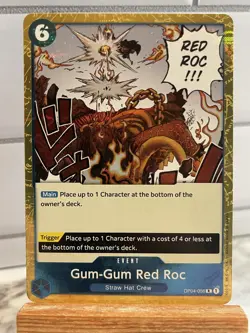 2024 One Piece PRB-01 English Gum-Gum Red Roc Jolly Roger OP04-056 - Image 1