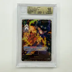 One Piece Sabo OP13-120 Treasure Cup Champion BGS 10 Pristine Promo - Image 1