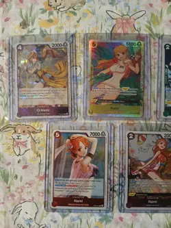 One Piece TCG Nami Card Lot ×7 (SR, Rare Foil, Leader) English - Image 2