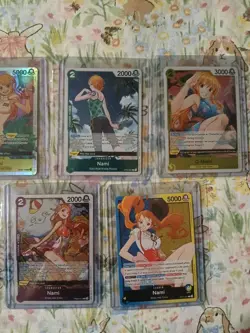One Piece TCG Nami Card Lot ×7 (SR, Rare Foil, Leader) English - Image 3