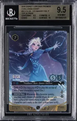 2025 DISNEY LORCANA PROMOS #2C2 ELSA - ICE MAKER FOIL P BGS 9.5 - Image 1
