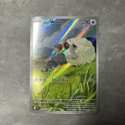 Pokemon TCG Hop's Wooloo 170/159 Sv09: Journey Together IR Holo Card - Image 1
