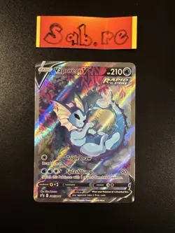 MINT/NM Condition Vaporeon V Black Star Promo SWSH181 Pokemon Card - Image 1