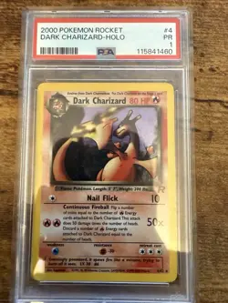 “1999 Pokemon TCG Dark Charizard Holo – Graded PSA 1 – Rare Vintage Card - Image 3