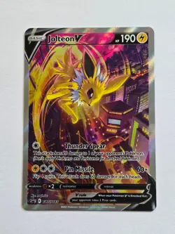 Jolteon V SWSH183 Black Star Promo Holo Pokemon Card - Near Mint - Image 1