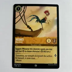 Special Listing Disney Lorcana Demo Heihei - Boat Snack Card - Rare - Image 1