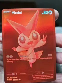 Victini 172/086 (Red Victini) White Flare Pokemon Card English BWR - Image 3