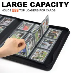 Top Loader Card Binder 9 Pocket Hard Case Collectibles Sports Cards Holder 288 - Image 3