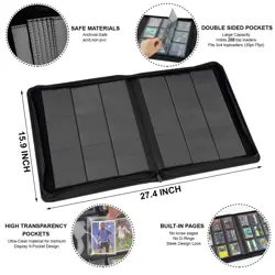 Top Loader Card Binder 9 Pocket Hard Case Collectibles Sports Cards Holder 288 - Image 5