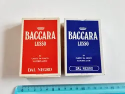 CARTE DA GIOCO BACCARA LUSSO DAL NEGRO POKER VINTAGE ORIGINAL PLAYING CARDS NEW - Image 1