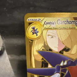 Pokemon Destined Rivals Cynthia's Garchomp EX Gold Hyper Rare Card 241/182 - Image 2