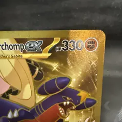 Pokemon Destined Rivals Cynthia's Garchomp EX Gold Hyper Rare Card 241/182 - Image 3