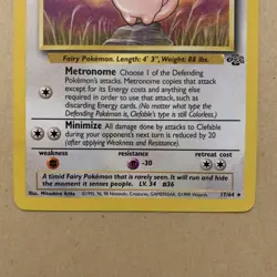 Pokemon TCG Clefable Jungle Card 17/64 Regular Rare, LP Condition - Image 4