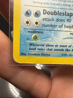 Politoed Neo Discovery Holo Rare Pokemon TCG Card 8/75 Unlimited Heavily Damaged - Image 4