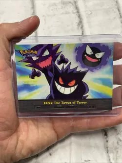 Topps EP22 The Tower of Terror Pokemon Card Blue Logo NON Holo Foil NM Near Mint - Image 1
