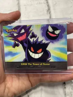 Topps EP22 The Tower of Terror Pokemon Card Blue Logo NON Holo Foil NM Near Mint - Image 2