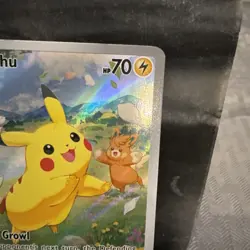 Pokemon Pikachu Full Art Promo Holo 004/004 Sm0 Pikachu's New Friends Basic Card - Image 3